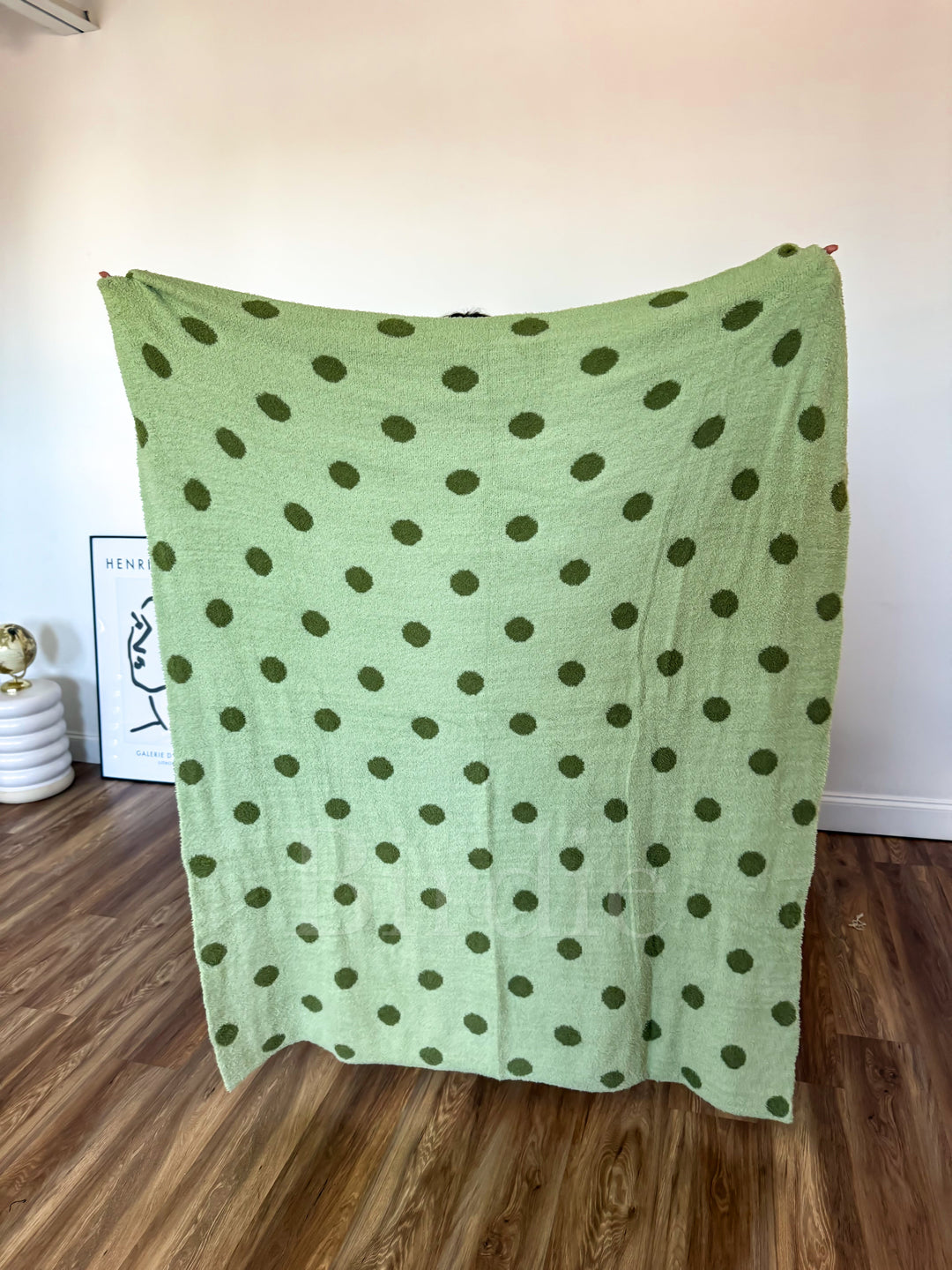Reversible Blanket in Pistachio Dot by Birdie (Ships in 2-3 Weeks)