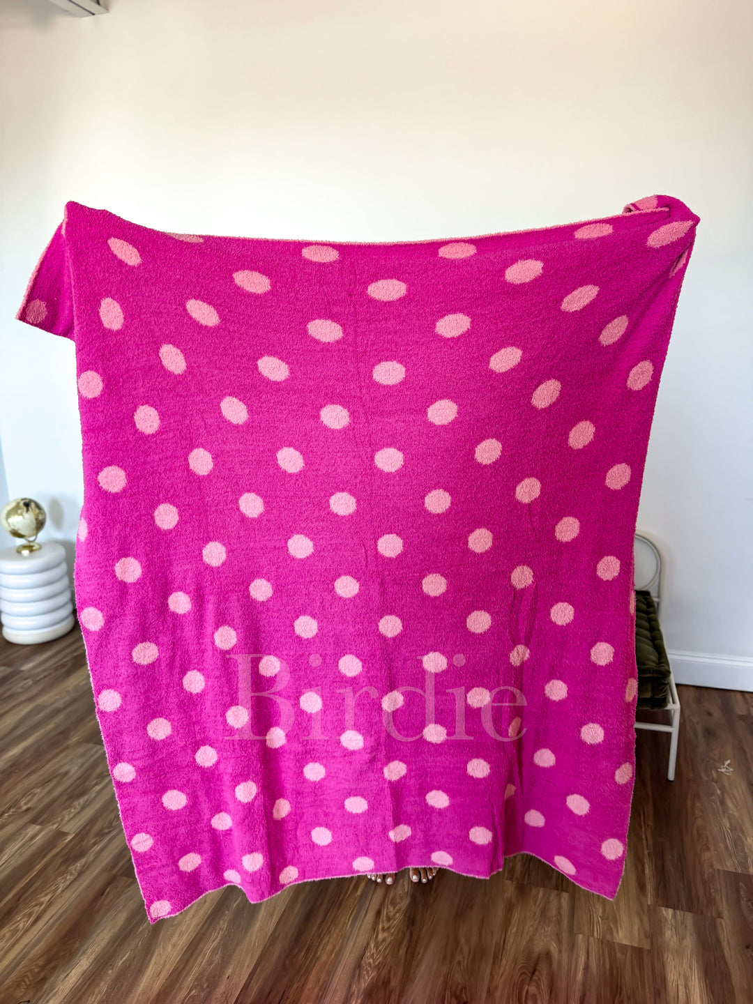 Reversible Blanket in Pinky Promise Dot by Birdie (Ships in 2-3 Weeks)