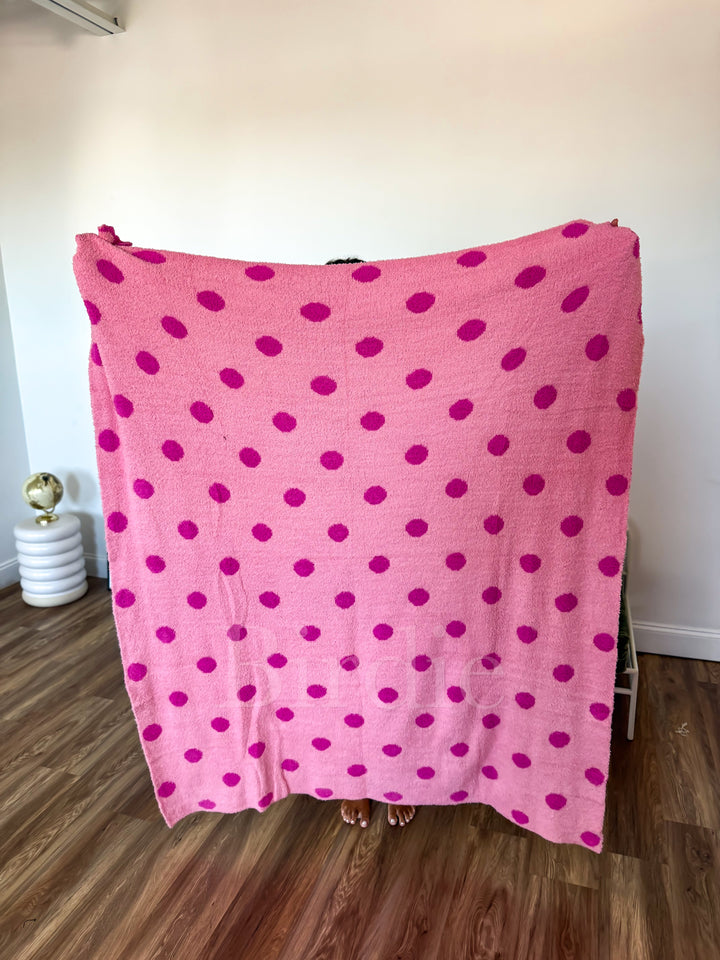Reversible Blanket in Pinky Promise Dot by Birdie (Ships in 2-3 Weeks)