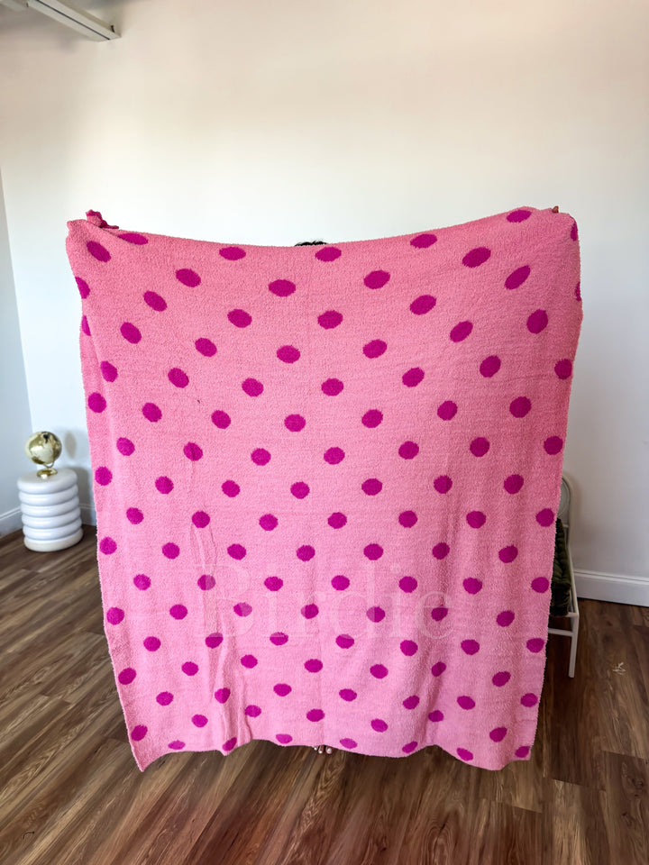 Reversible Blanket in Pinky Promise Dot by Birdie (Ships in 2-3 Weeks)