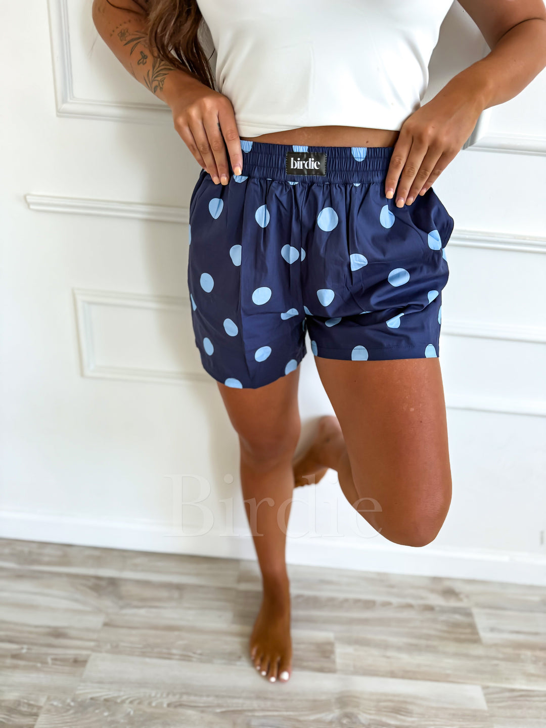 Boxer Shorts in Stadium Sky Dot by Birdie (Ships in 2-3 Weeks)