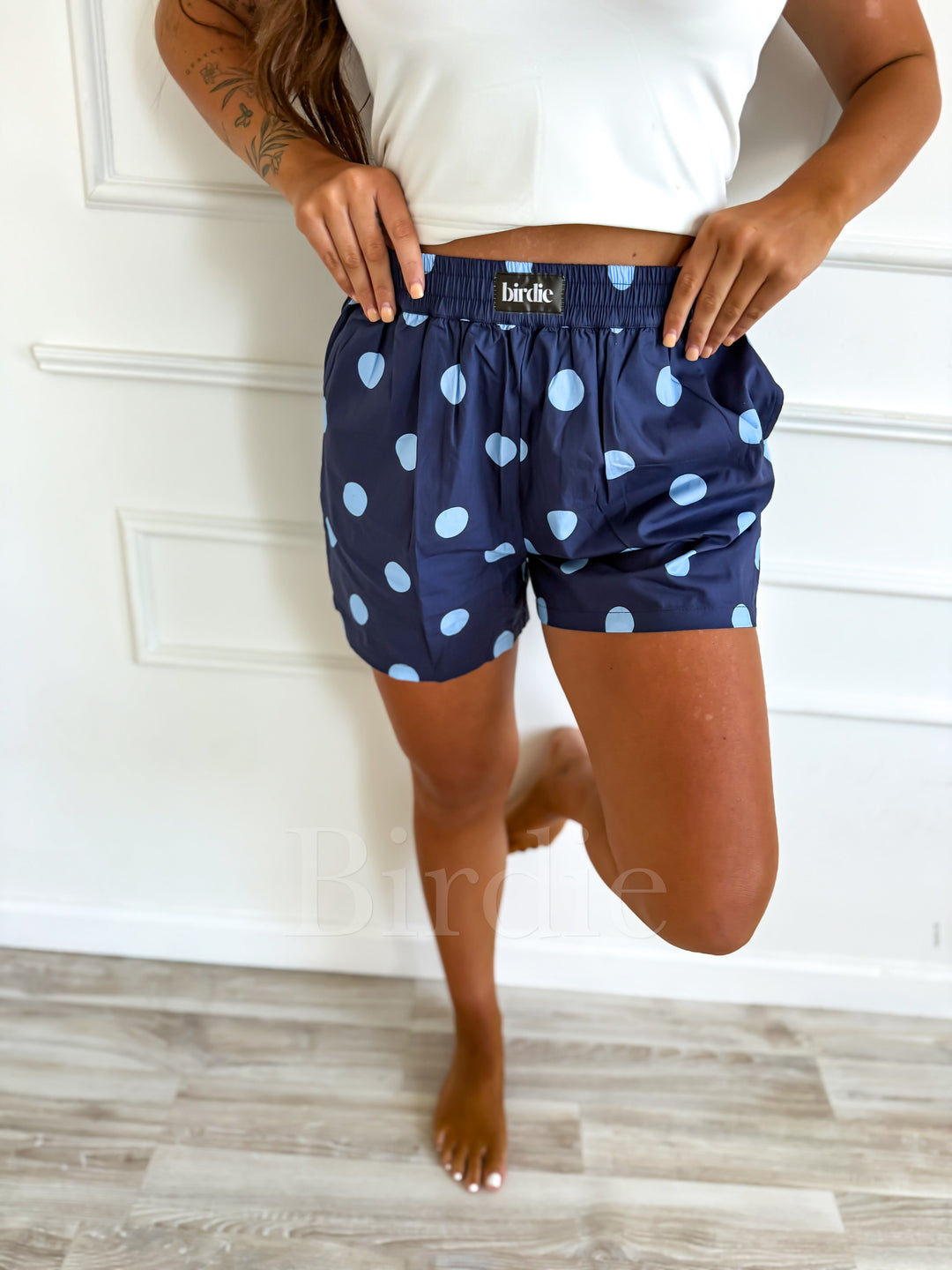 Boxer Shorts in Stadium Sky Dot by Birdie (Ships in 2-3 Weeks)