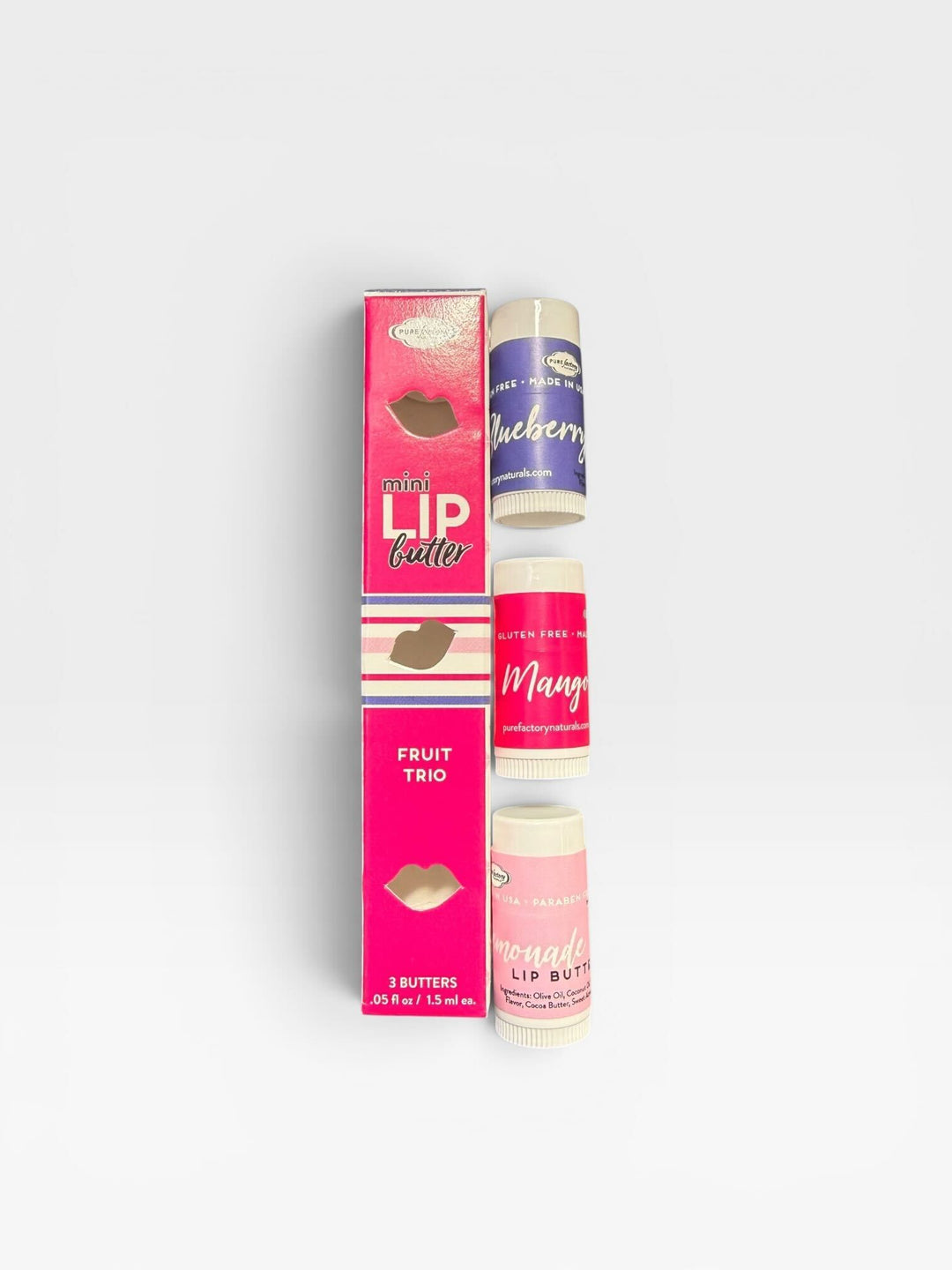 Mini Lip Butter Box - Fruit Trio by Pure Factory (Ships in 3 Weeks)