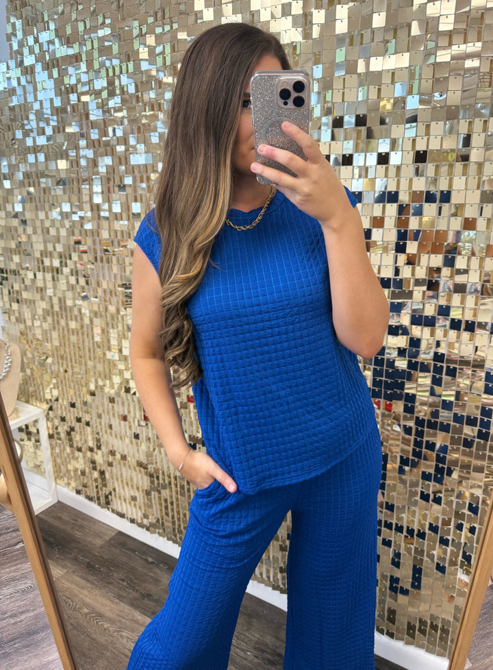 Listen Intently Textured Top and Pants Set