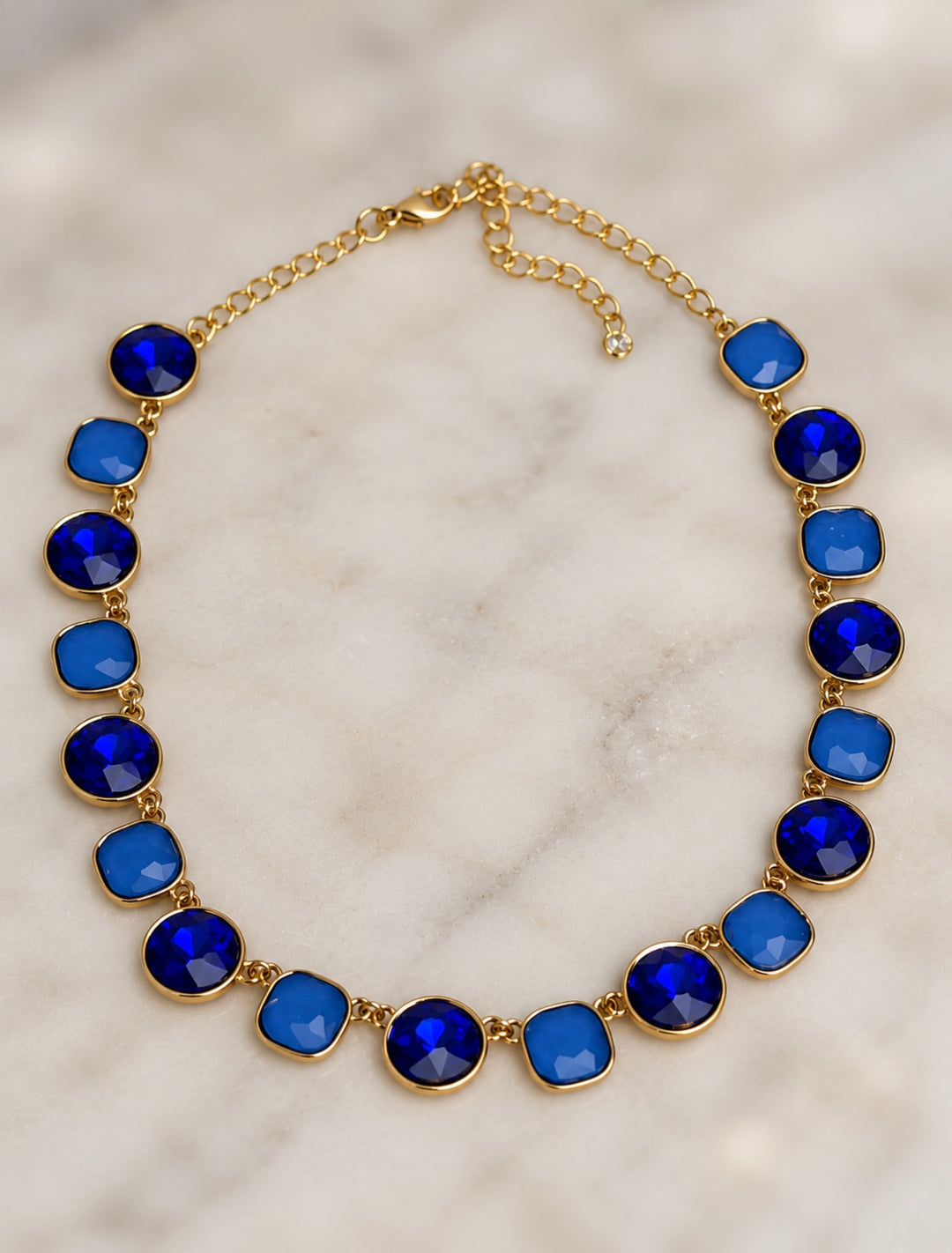 Blue Crystal Statement Necklace