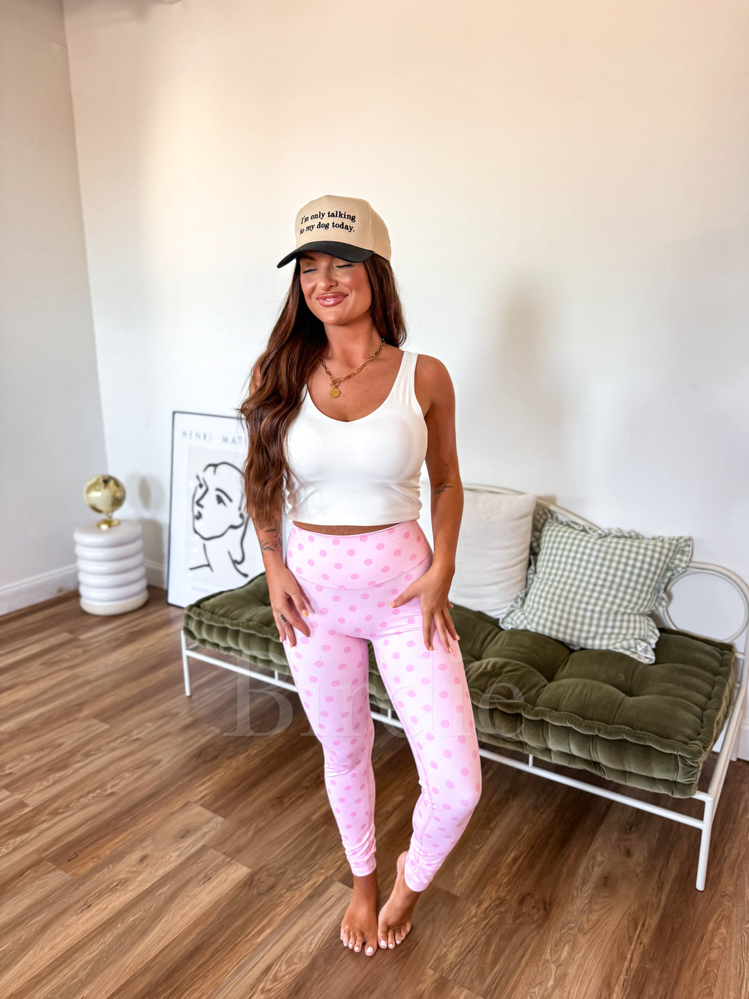 Sculpt Leggings in Pinky Promise Dot by Birdie (Ships in 2-3 Weeks)