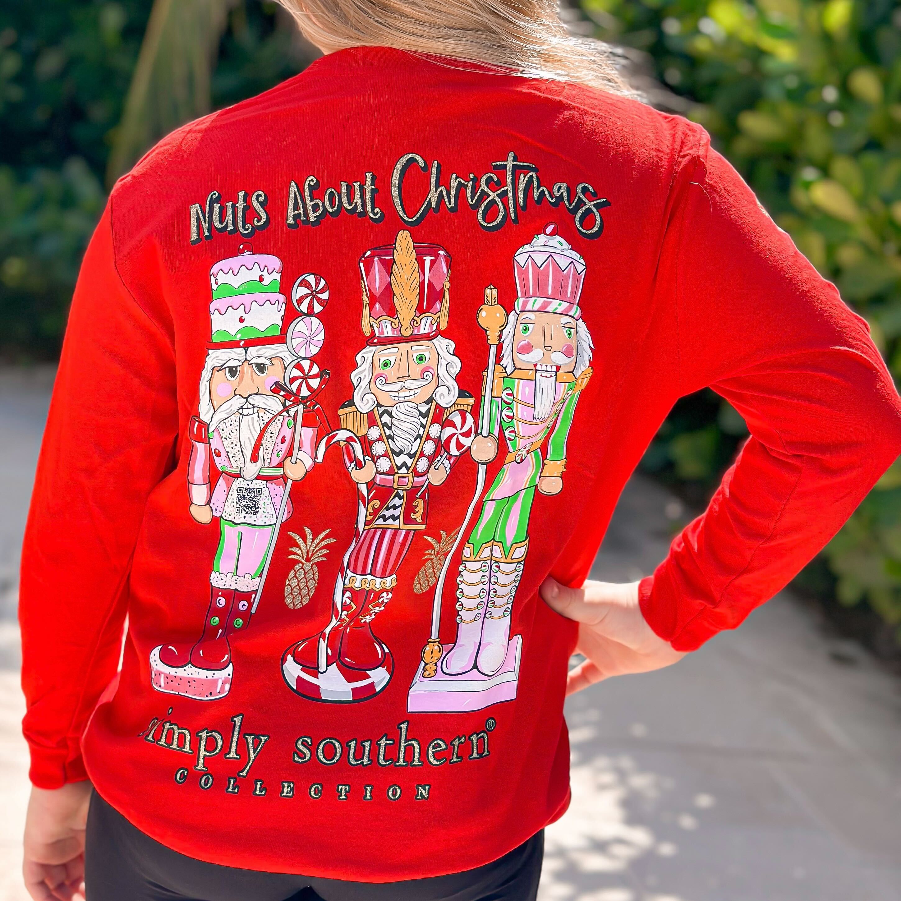Youth 'Nuts About Christmas' Long Sleeve Tee by Simply Southern