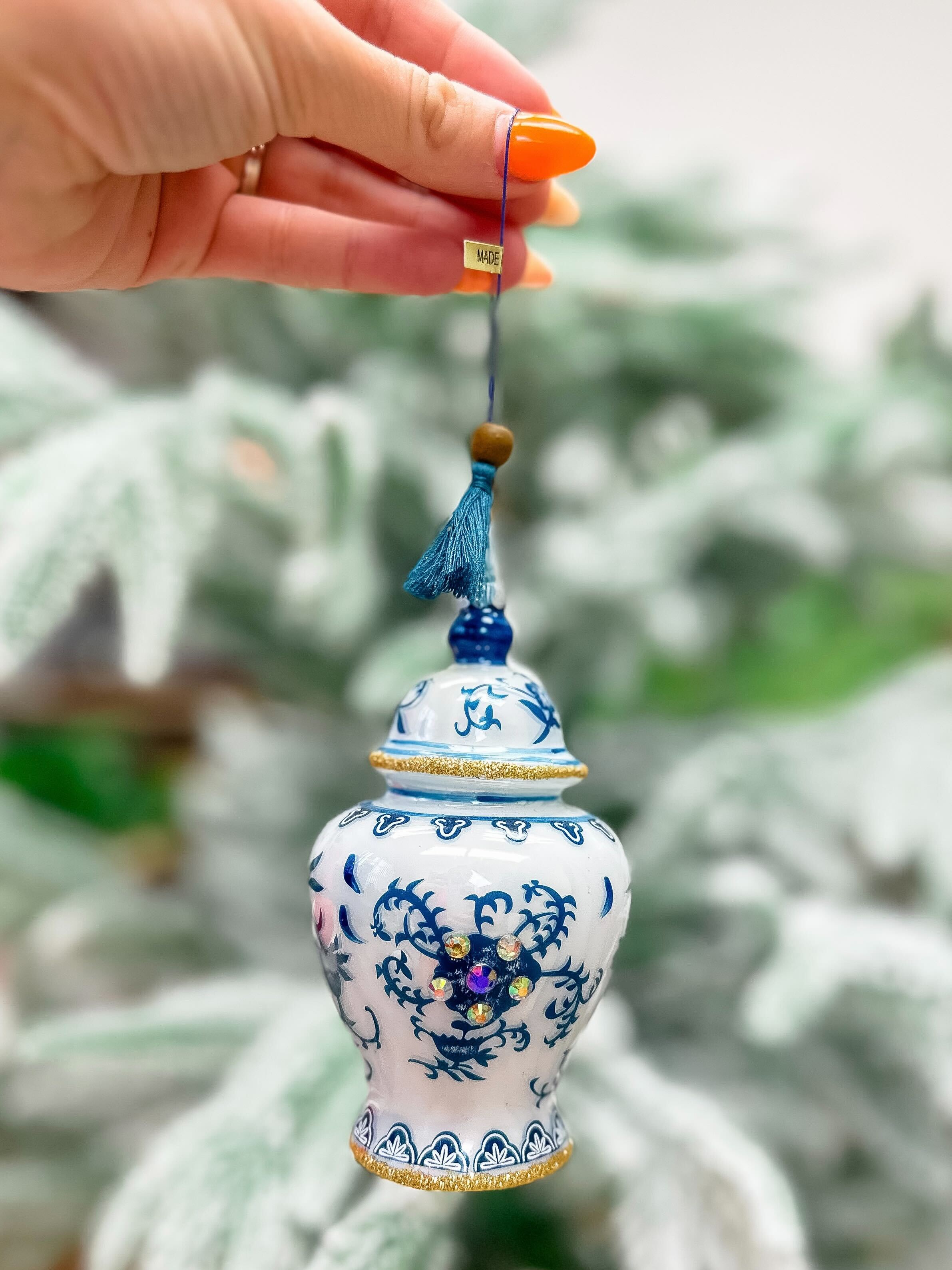 Chinoiserie Ginger Jar Ornament - Choice of Style