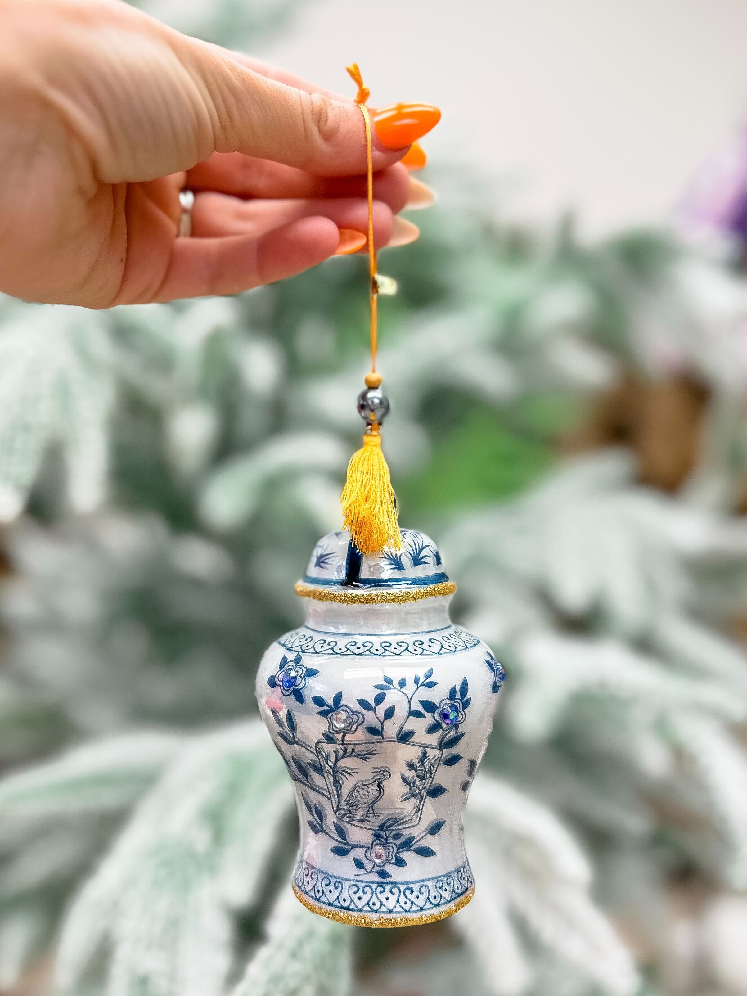 Chinoiserie Ginger Jar Ornament - Choice of Style