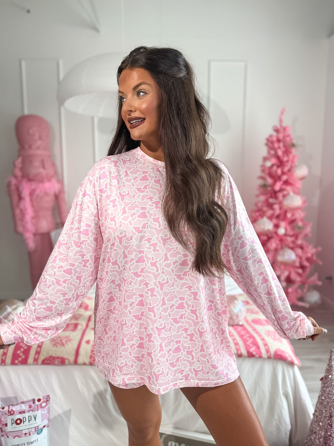 Two Piece Long Sleeve Boxer Set in Sugar Bloom Duck Camo (Sold As Set) by BIRDIE (Ships in 3-4 Weeks)