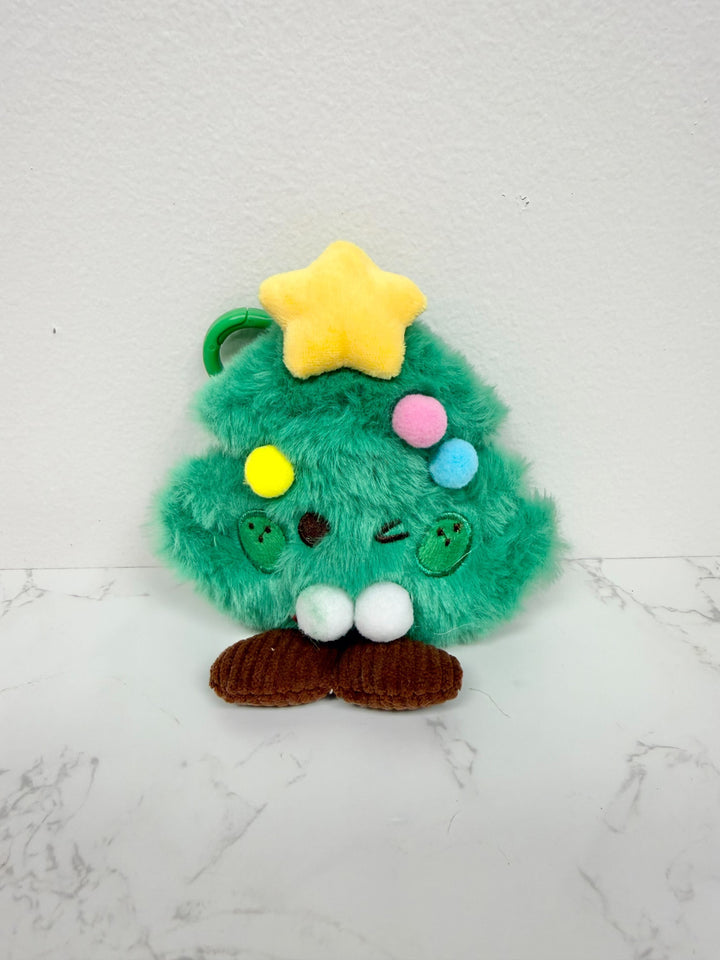 Christmas Tree Fuzzy Keychain & Bag Charm