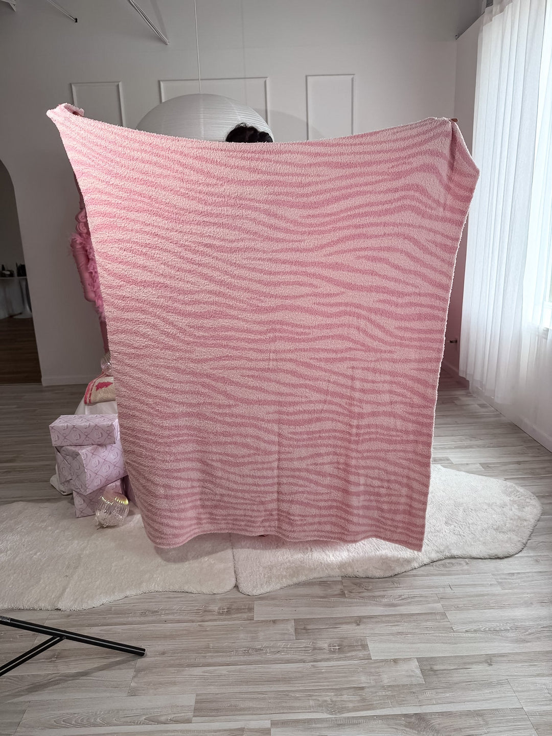 Blanket in Purrfectly Pink by BIRDIE (Ships in 3-4 Weeks)