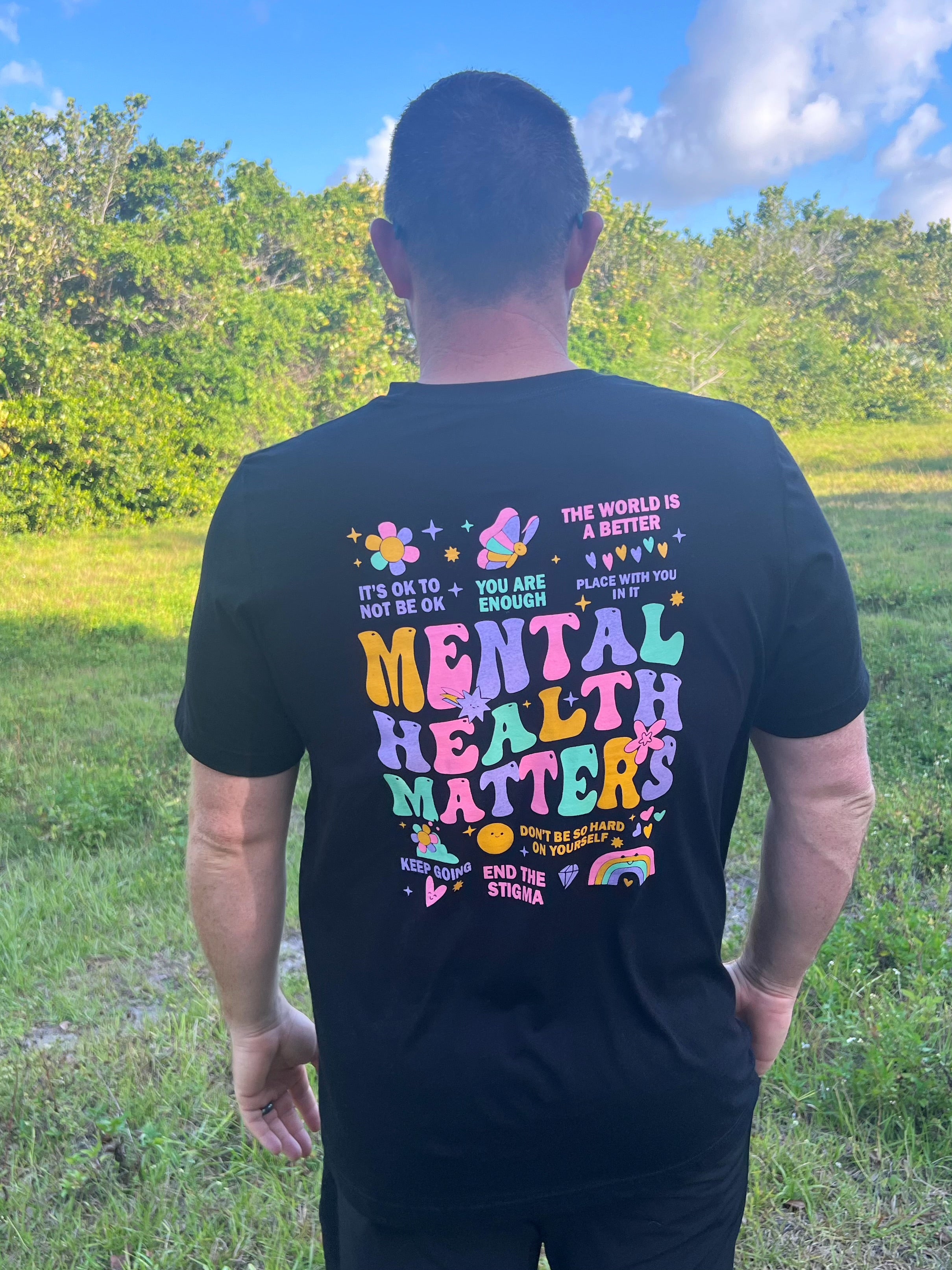 'Mental Health Matters' Multicolor Graphic Tee: Prep Obsessed x Weather With Lauren (Ships in 2-3 Weeks)
