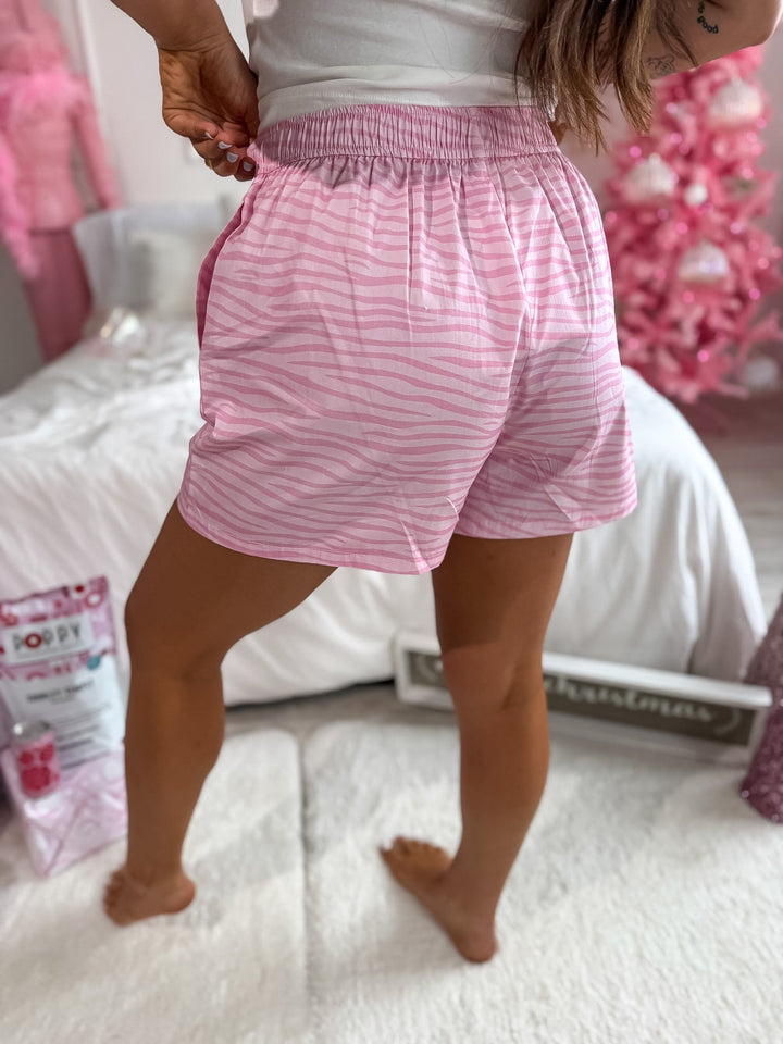 Boxer Shorts in Purrfectly Pink by BIRDIE (Ships in 3-4 Weeks)