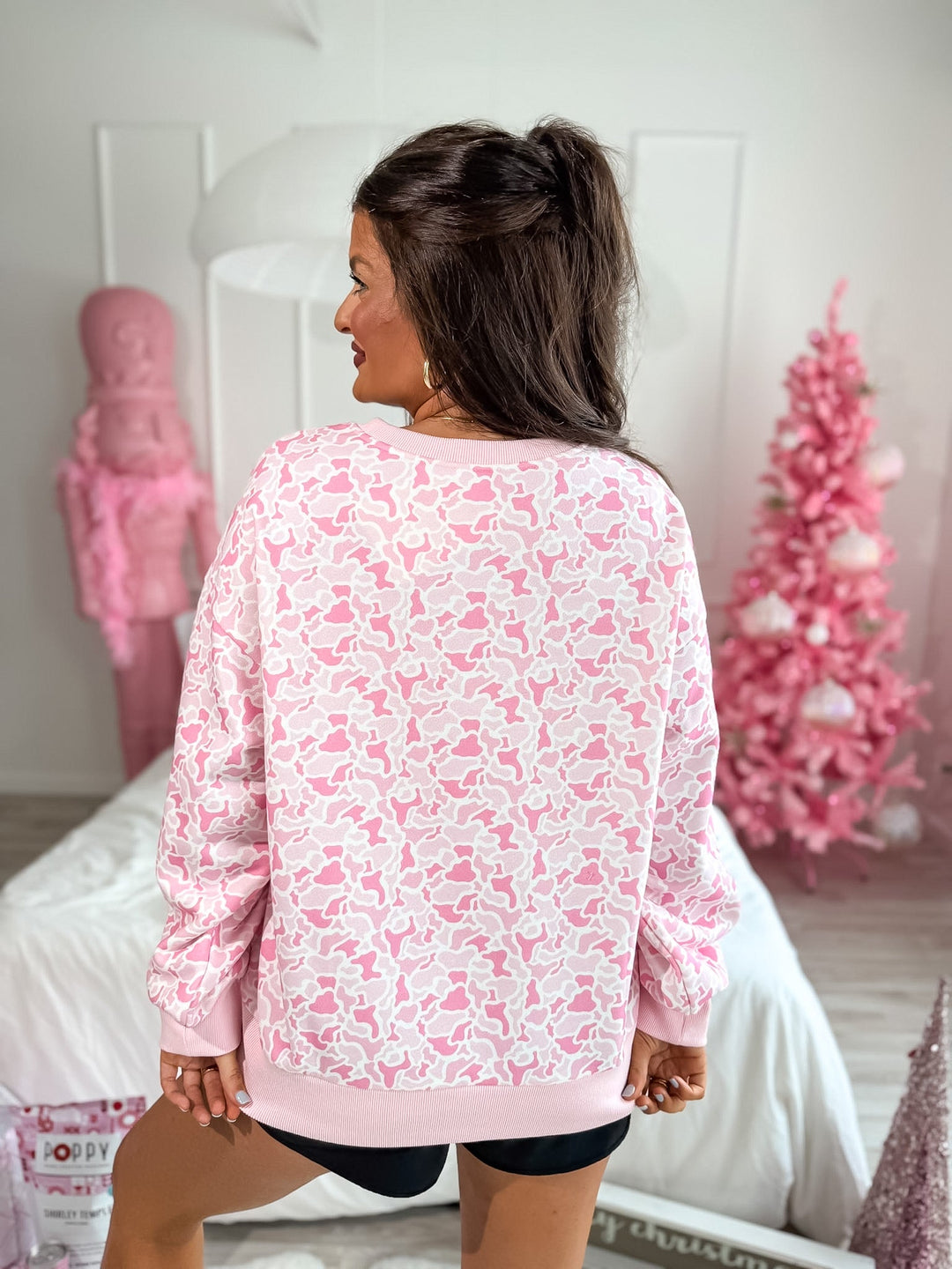 Soft Spun Crewneck in Sugar Bloom Duck Camo by BIRDIE (Ships in 3-4 Weeks)