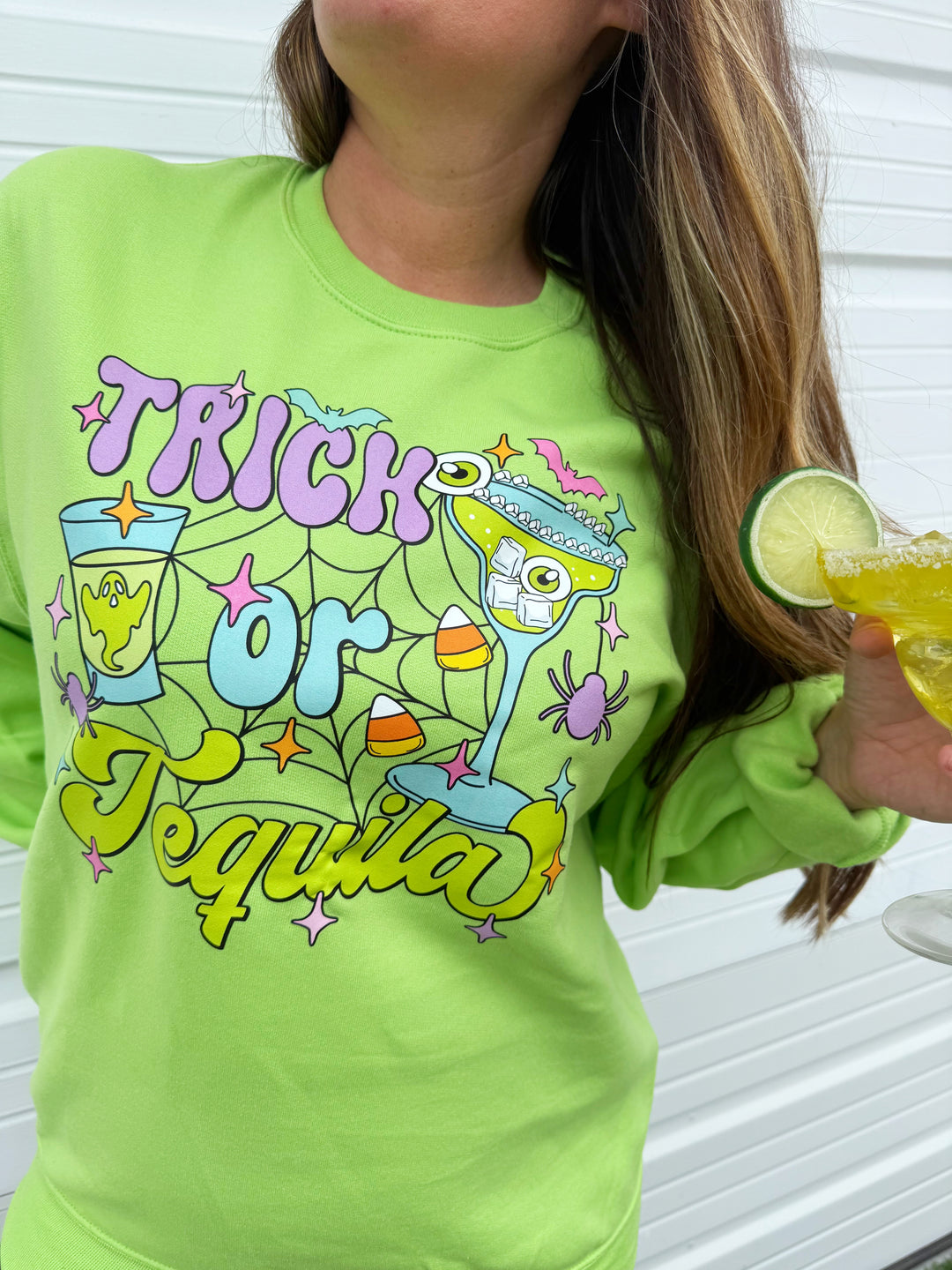 'Trick or Tequila' Graphic Sweatshirt (Ships in 1-2 Weeks)