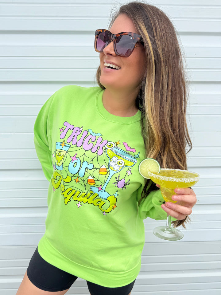 'Trick or Tequila' Graphic Sweatshirt (Ships in 1-2 Weeks)