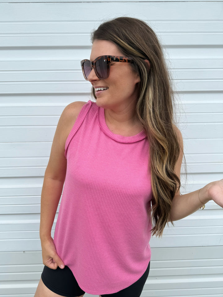 Thread Theory Round Neck Tank in Pink