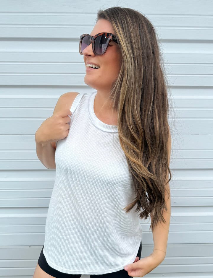 Thread Theory Round Neck Tank in Ivory