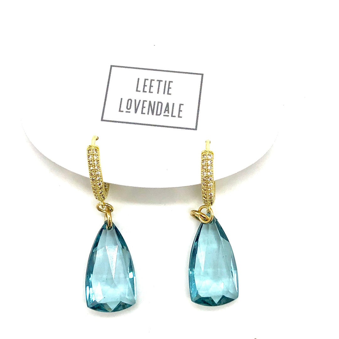 Prism Mirage Huggie Earrings by Leetie Lovendale (Preorder: Ships in 2-3 Weeks)