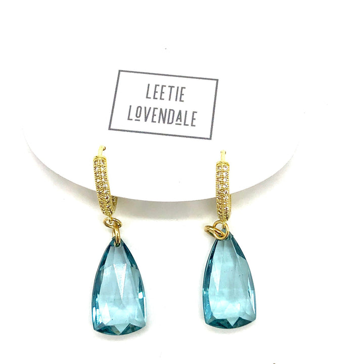 Prism Mirage Huggie Earrings by Leetie Lovendale (Preorder: Ships in 2-3 Weeks)