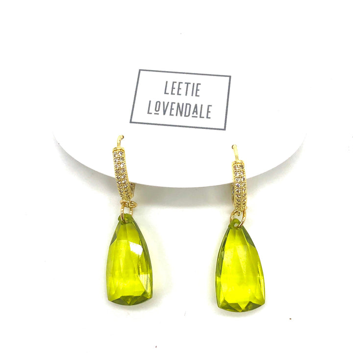 Prism Mirage Huggie Earrings by Leetie Lovendale (Preorder: Ships in 2-3 Weeks)