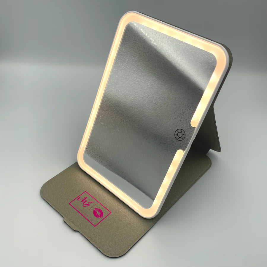 MJ Rechargeable LED Travel Mirror by Makeup Junkie