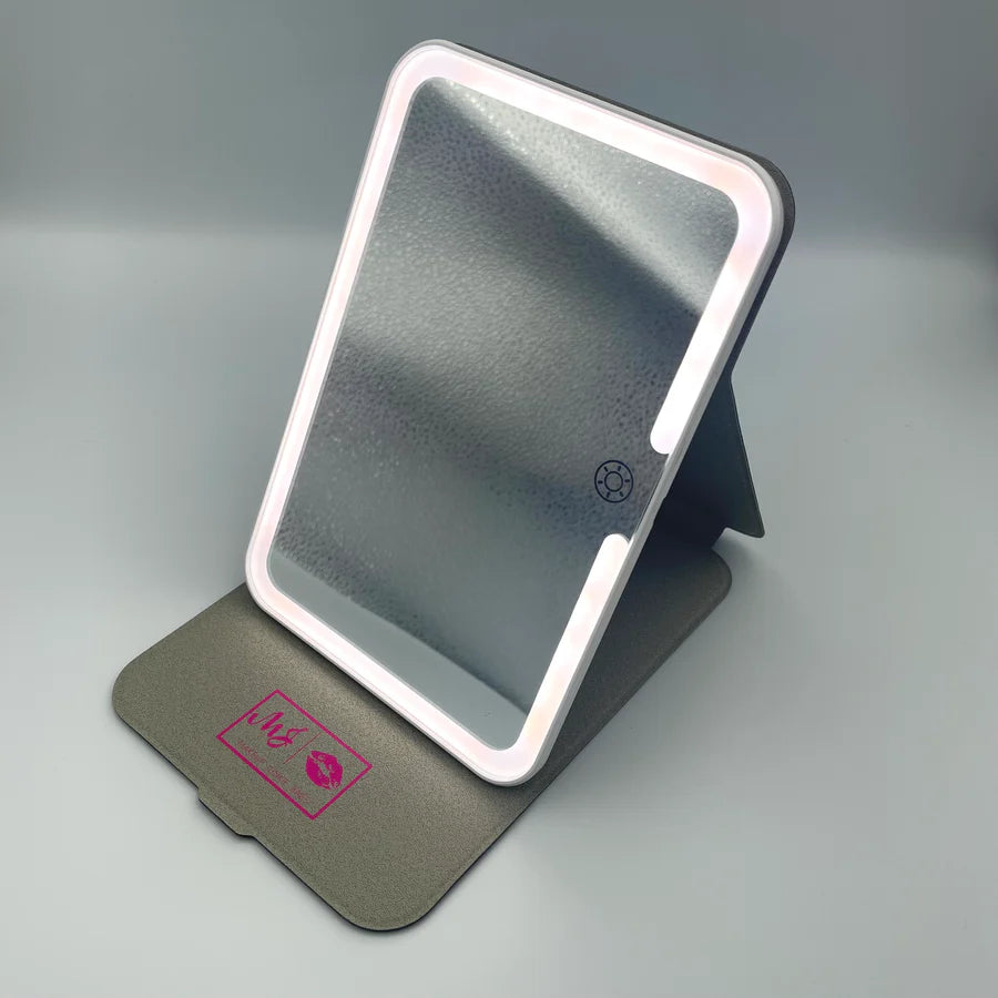 MJ Rechargeable LED Travel Mirror by Makeup Junkie