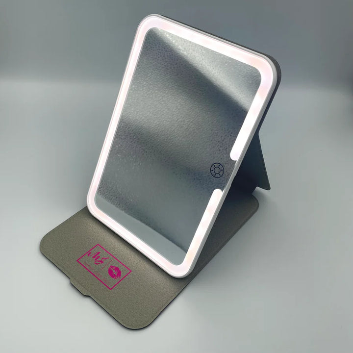 MJ Rechargeable LED Travel Mirror by Makeup Junkie