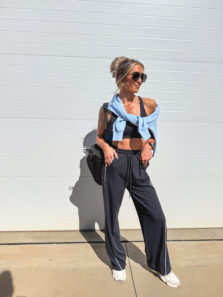 Elevated Cloud Comfort Track Pants in Black by BIRDIE (Ships in 3-4 Weeks)