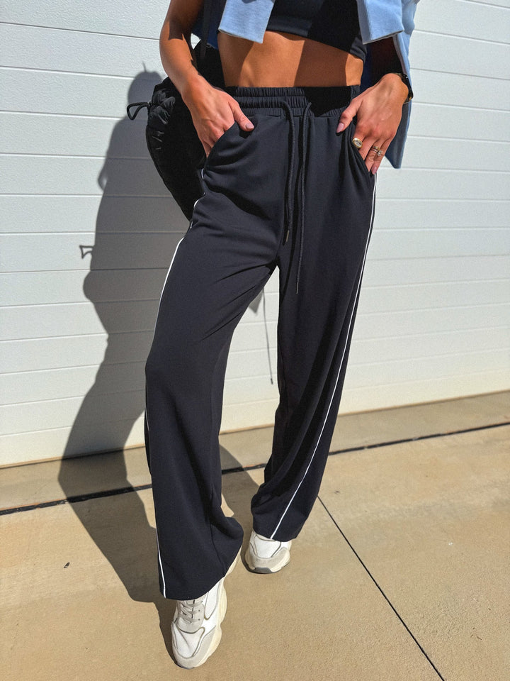 Elevated Cloud Comfort Track Pants in Black by BIRDIE (Ships in 3-4 Weeks)