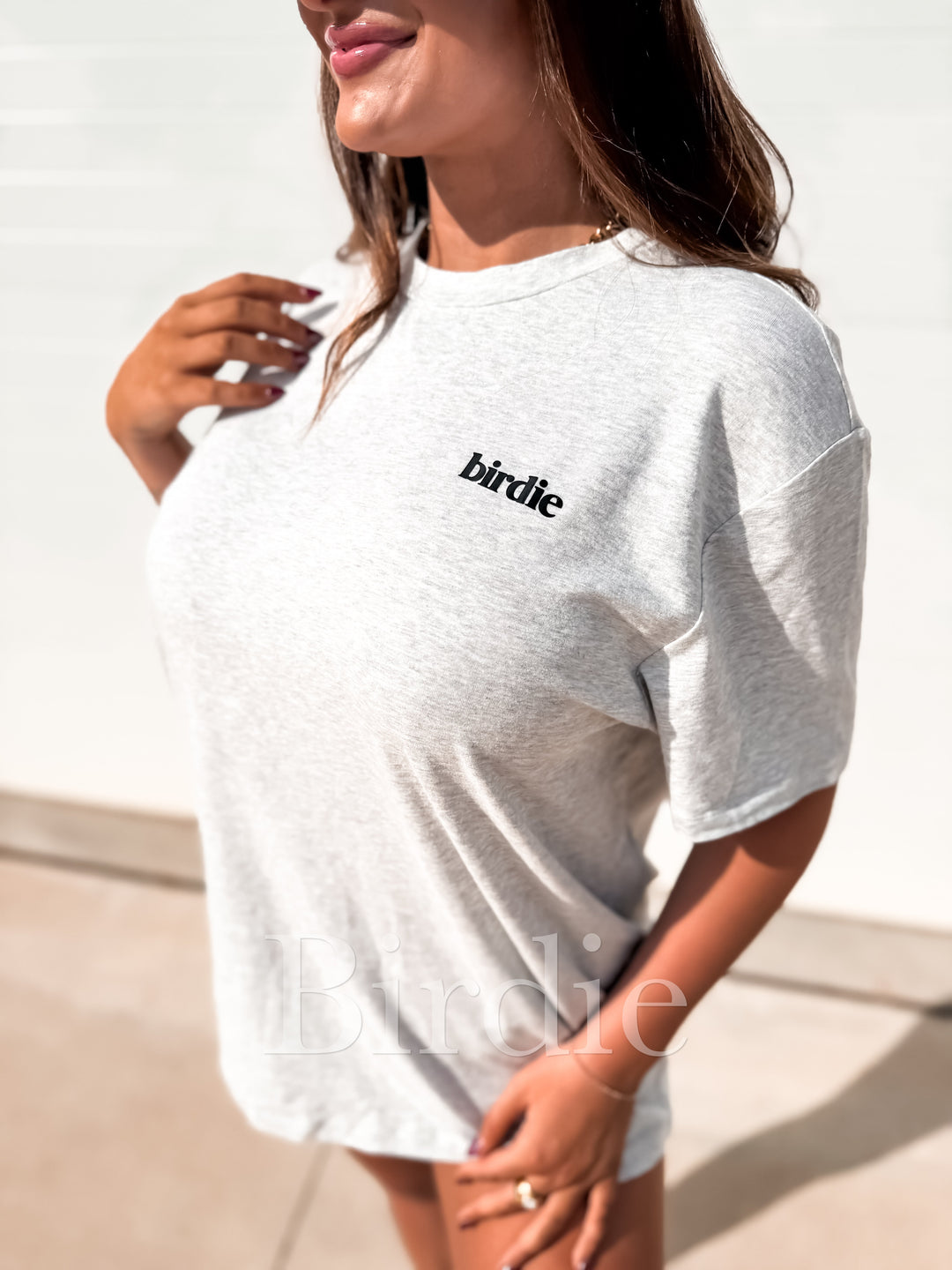 Motion Relaxed Tee in Heather Gray by Birdie (Ships in 2-3 Weeks)