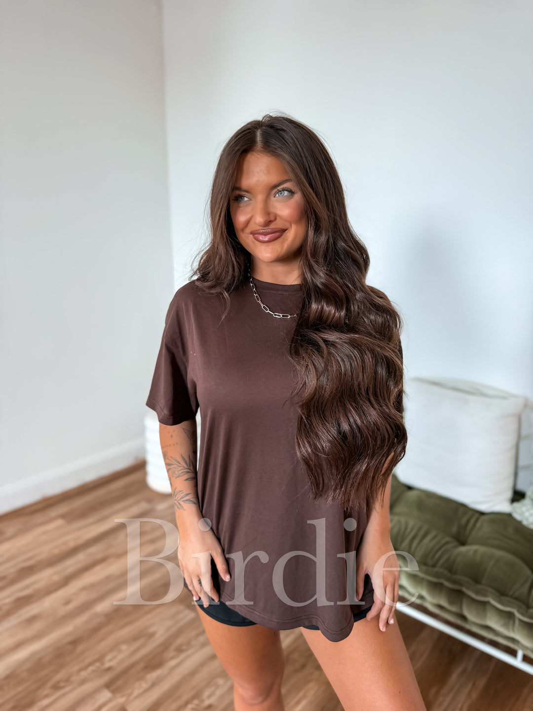 Barethread Tee in Brown by Birdie (Ships in 2-3 Weeks)