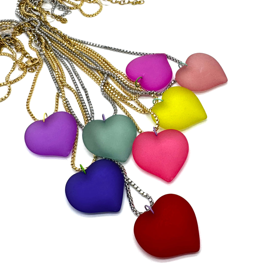 Wavy Heart Necklace by Leetie Lovendale (Preorder: Ships in 2-3 Weeks)