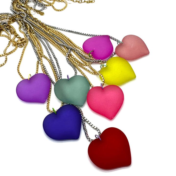 Wavy Heart Necklace by Leetie Lovendale (Preorder: Ships in 2-3 Weeks)