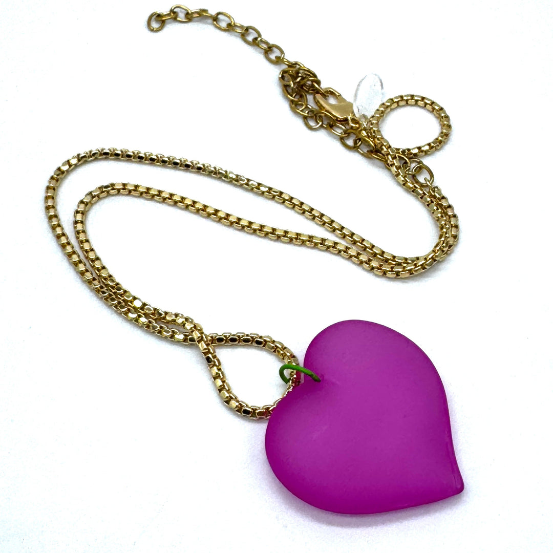 Wavy Heart Necklace by Leetie Lovendale (Preorder: Ships in 2-3 Weeks)