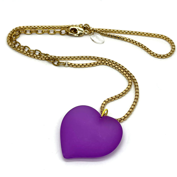 Wavy Heart Necklace by Leetie Lovendale (Preorder: Ships in 2-3 Weeks)