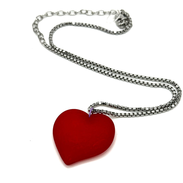 Wavy Heart Necklace by Leetie Lovendale (Preorder: Ships in 2-3 Weeks)