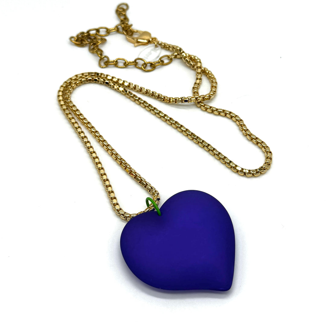 Wavy Heart Necklace by Leetie Lovendale (Preorder: Ships in 2-3 Weeks)