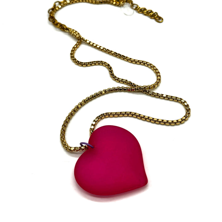 Wavy Heart Necklace by Leetie Lovendale (Preorder: Ships in 2-3 Weeks)
