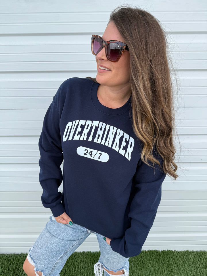 by PrepO: 'Overthinker 24/7' Graphic Sweatshirt (Ships in 2-3 Weeks)