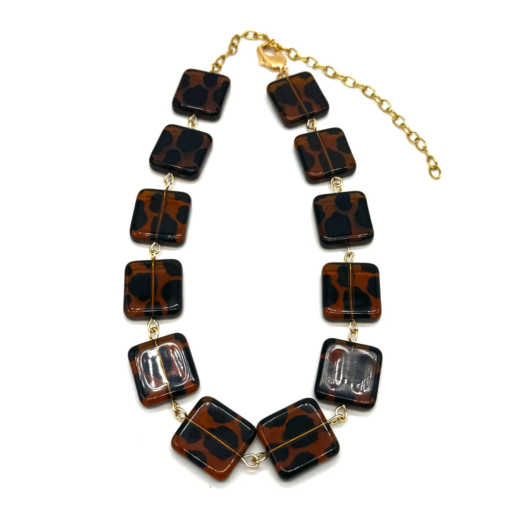 Leopard Lady Amelia Necklace by Leetie Lovendale (Preorder: Ships in 2-3 Weeks)