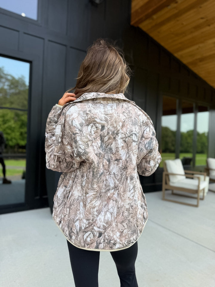 BIRDIE Cozy Cloud Jacket in Dark Camo by Birdie (SEPT ARRAY: Ships in 3-4 Weeks)
