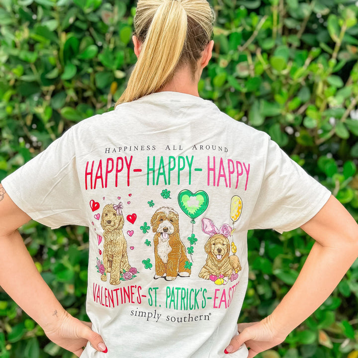 'Happiness All Around' Short Sleeve Tee by Simply Southern