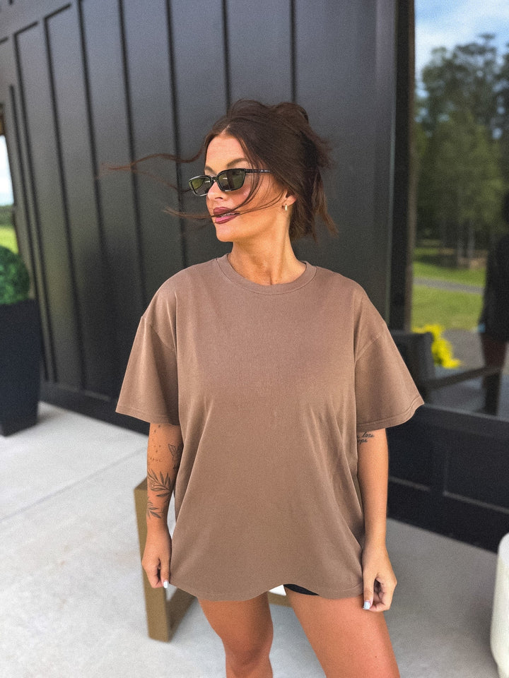 The Always Tee in Cocoa Bean by BIRDIE (Ships in 3-4 Weeks)