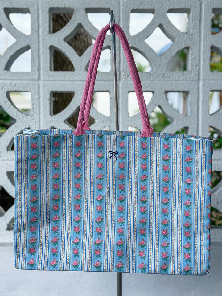 Rose Stripe Seaside Tote by Simply Southern