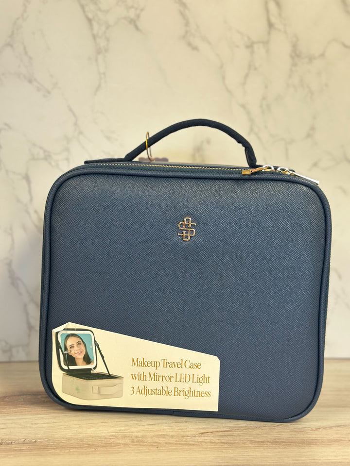 Navy Vegan Leather Travel Case by Simply Southern