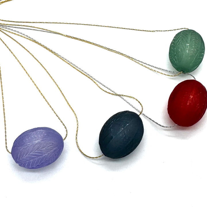 Laurel Leaf Slide Bead Necklace by Leetie Lovendale (Preorder: Ships in 2-3 Weeks)