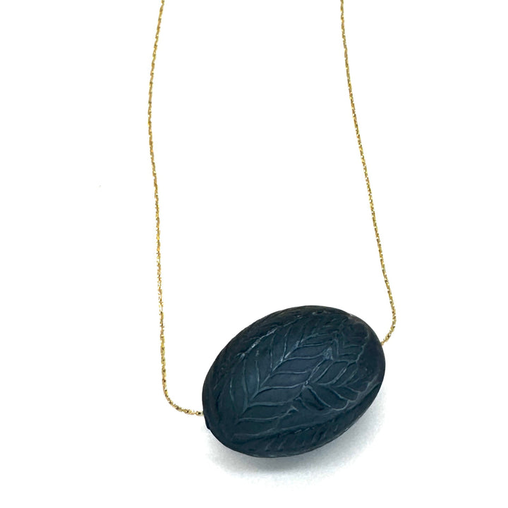 Laurel Leaf Slide Bead Necklace by Leetie Lovendale (Preorder: Ships in 2-3 Weeks)