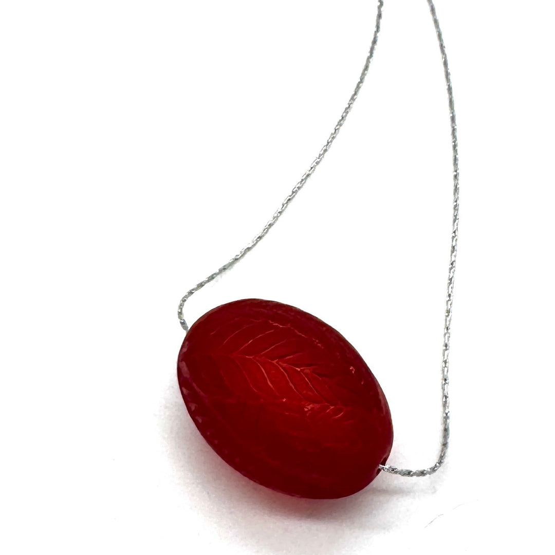 Laurel Leaf Slide Bead Necklace by Leetie Lovendale (Preorder: Ships in 2-3 Weeks)